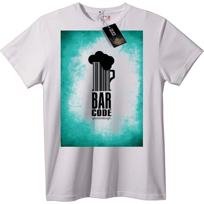 NOONEBRAND Тениска Бар Код Бирена Чаша - 2XL, Black