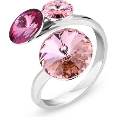 Spark prsten se Swarovski Elements Lollipop růžový 4125