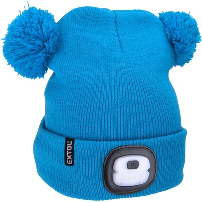 Čepice s čelovkou Extol Kids modrá