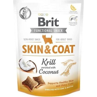 BRIT Care Dog Functional Snack skin&coat Krill 3 x 150 g