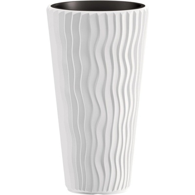 Prosperplast Květináč SANDY SLIM bílý 29,7 x 29,7 x 53,1cm