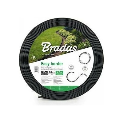 BRADAS Sada obruby trávníku EASY BORDER, 40 mm, tmavý grafit, 20 kolíků
