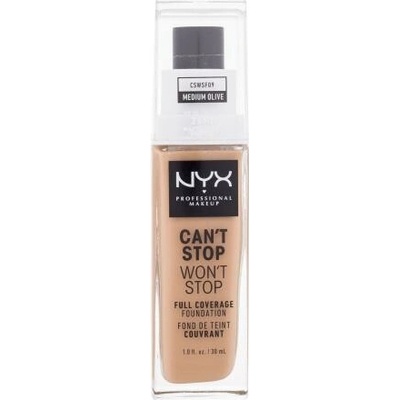 NYX Professional Makeup Can't Stop Won't Stop vodoodolný tekutý make-up 09 Medium Olive 30 ml