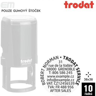 Trodat 4638 [ 38 x 38 mm pouze gumový štoček