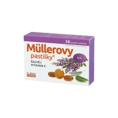 Dr. Müller Müllerovy pastilky šalvěj a vitamin C doplněk stravy 36 ks