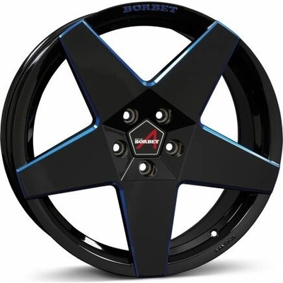 Borbet A 8x17 5x112 ET45 black blue gloss