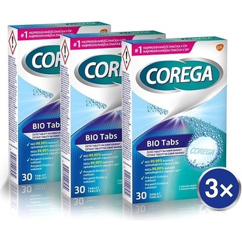 Corega Antibakteriální čistící tablety 3× 30 ks