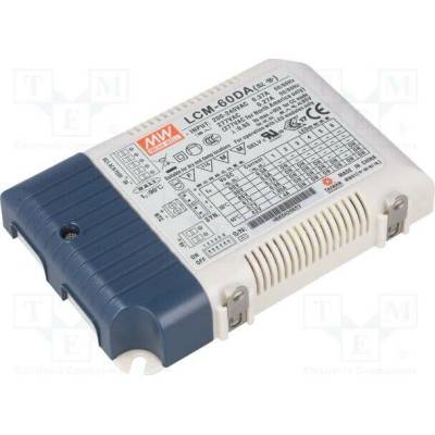 MEAN WELL LCM-60DA Napájecí zdroj: spínaný; LED; DALI; 60W; 2÷90VDC; 500÷1400mA; IP20