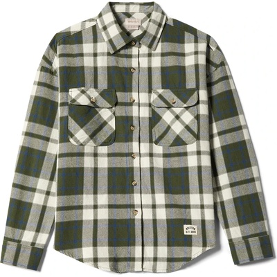 Brixton Дамска риза с копчета Brixton Women's Bowery Vintage L/S Overshirt Shirt - Green / Blue - размер XL (133-1317-0115)