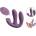 Beau Coeur Mireva RC Triple Hands-Free Vibrator Purple
