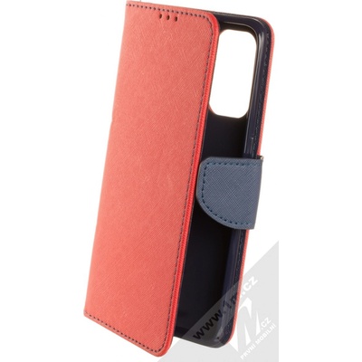 1Mcz Fancy Book flipové pro Oppo Reno5, Reno5 5G, Reno5 K, Find X3 Lite červená modré