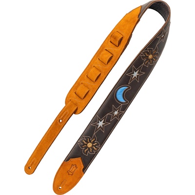 Levy's Sunbird Series Dark Brown Sun and Moon Каишка за китара (M4MN-DBR)