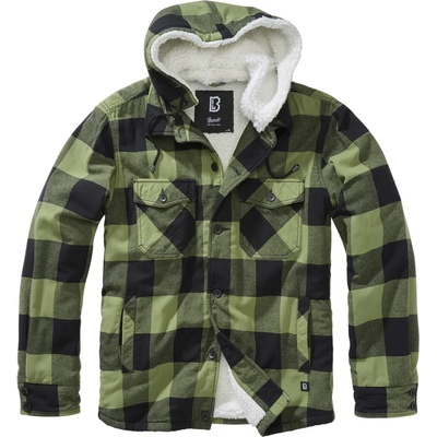 BRANDIT Мъжко зимно яке BRANDIT - Lumberjacket - 3172-black+oliv Gingham