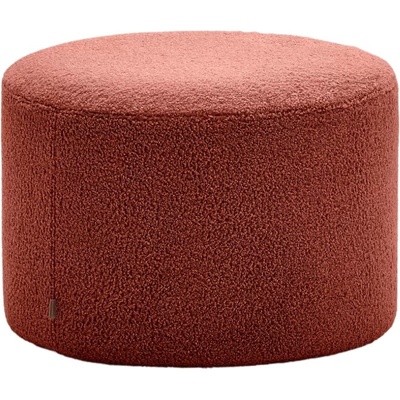 Kave Home Terakotově červený bouclé taburet Kaeli 60 cm