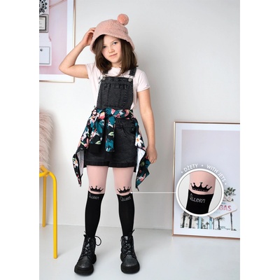 Dievčenské pančuchy s potlačou Queen DR 2302 CHIARA 50 DEN Knittex Cotton Candy