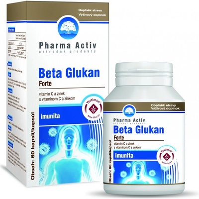 Pharma Activ Beta Glukan Forte s vitamínem C a zinkem 60 kapslí – Zbozi.Blesk.cz