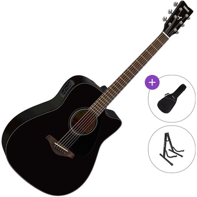 Yamaha FGX800C Standard SET Black Електро-акустична китара Дреднаут