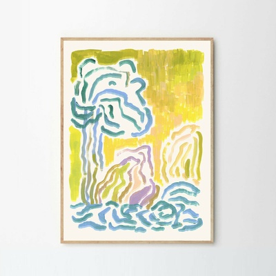 Moikka Plagát Blue Lady by Stine Belden Røed 50x70cm