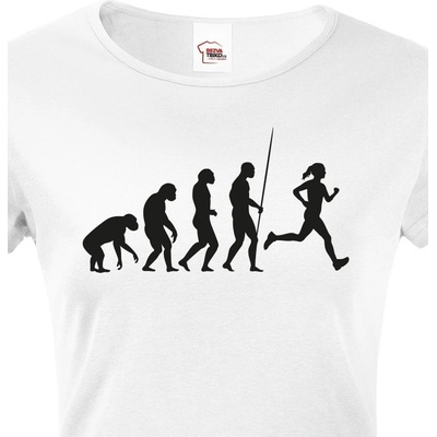 Bezvatriko.cz Canvas 0910 Evoluce běžkyně Bílá