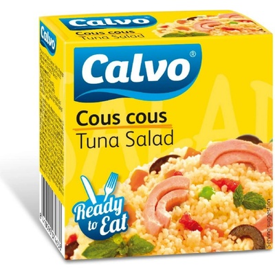 Calvo tuniakový šalát s kuskusom, paradajkami, mrkvou, olivami a mätou 150 g