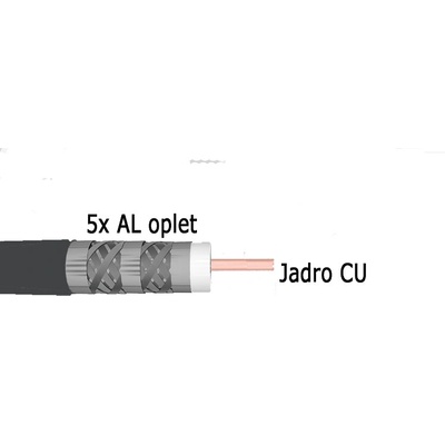 Lokmann čierny 135dB medené jadro DĹŽKA: 1m