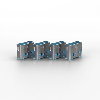 Lindy Предпазна тапа, Port Blocker, USB A, синя (10 бр. в опаковка) 40462 (40462)