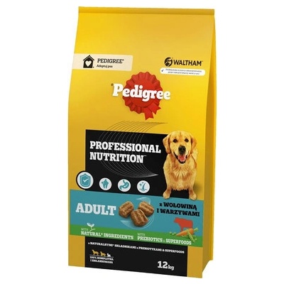 Pedigree Adult Professional Nutrition s hovězím masem a zeleninou pro velké a střední psy 12 kg