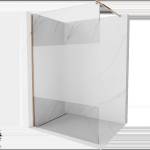 Mexen Kioto душ преграда Walk-in 100 x 200 см, прозрачно/мраз 8 мм, розово злато (800-100-101-60-35)