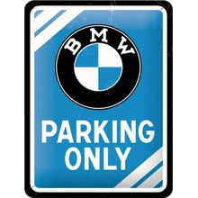 Postershop Plechová cedule - BMW Parking Only (modrá) 20x15 cm