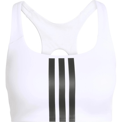 adidas Дамски спортен сутиен adidas Women's Optime 3-Stripes MS Bra Sports bra - White / Black - размер XL (114-3921-0216)