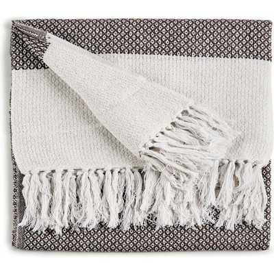 Giftdecor Bavlněný přehoz na postel 130x160 cm hnědý