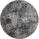 Vitaus Сив миещ се кръгъл килим ø 120 cm - Vitaus (KRN-S9542-Yuvarlak-120x120)