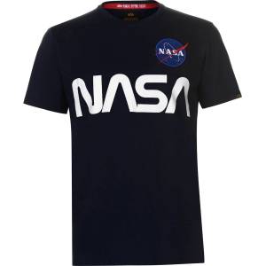 Alpha Industries Тениска Alpha Industries NASA Reflective T-Shirt - Rep Blue