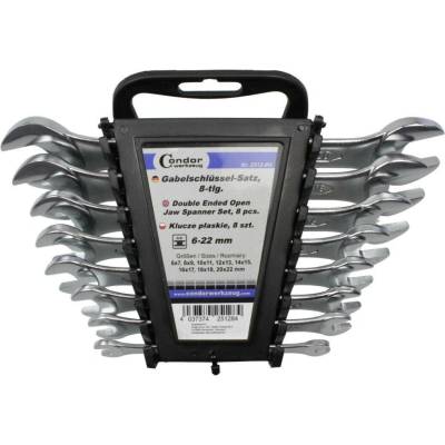 Condor ploché 6 - 22 mm sada 8 dílů v plastovém pořadači 100-02501
