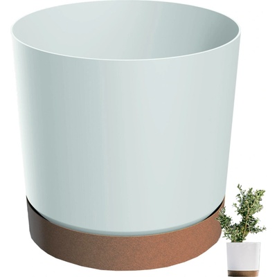 PROSPERPLAST Kvetináč TUBO PM 17,8cm biely naturo