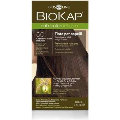 Biokap Nutricolor Delicato barva na vlasy 5.0 světle přírodní kaštan 140 ml