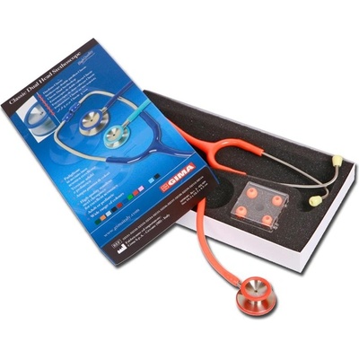 GIMA CLASSIC DUAL HEAD STETHO, Stetoskop pre internú medicínu, oranžový