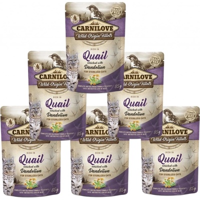 Carnilove Sterilized Cat Quail with Dandelion 6 x 85 g