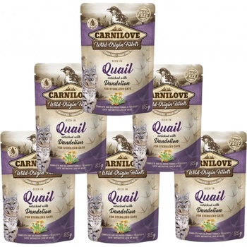 Carnilove Cat Pouch Quail & Dandelion sterilized 6 x 85 g