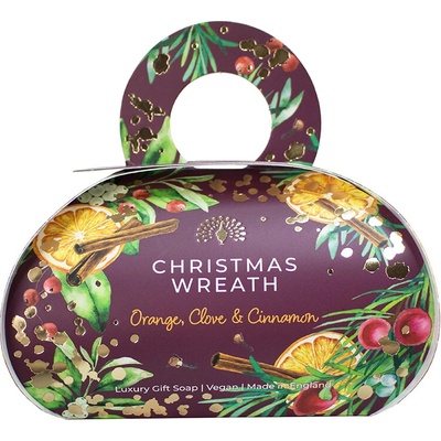 English Soap Company tuhé mýdlo v dárkové krabičce Christmas Wreath 260 g