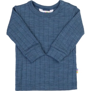 Joha Детски вълнен пуловер Joha Kid's Blouse w/ Long Sleeves Merino longsleeve - Blue Melange - размер 80 (704-5942-0113)