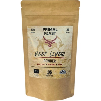 Primal Feast Beef liver powder Bio hovězí játra sušená mrazem 100 g