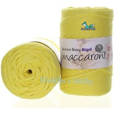 Maccaroni Bavlněné šňůry 5mm žlutá 03