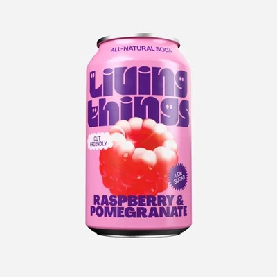 Living Things Soda malina a granátové jablko 12 x 330 ml
