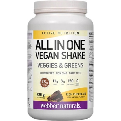 Webber Naturals All in One Vegan Shake [702 грама] Шоколад