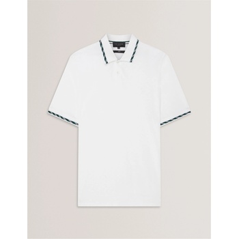 Ted Baker Блуза с яка Ted Baker Men's Jacquard Short-Sleeve Polo Shirt - White
