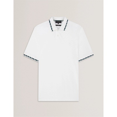 Ted Baker Блуза с яка Ted Baker Men's Jacquard Short-Sleeve Polo Shirt - White