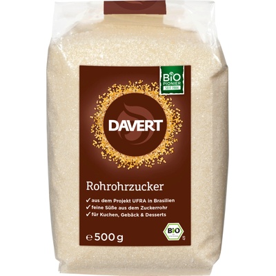 Davert Био сурова тръстикова захар ufra - 500 г