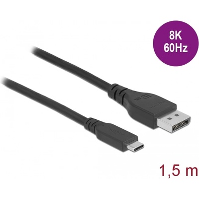 Delock Двупосочен кабел Delock USB-C към DisplayPort, 8K 60 Hz, 1.5m, DP (86040)