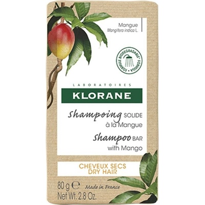 Klorane Tuhý šampón s mangom Mango Shampoo Bar with Mango 80 g